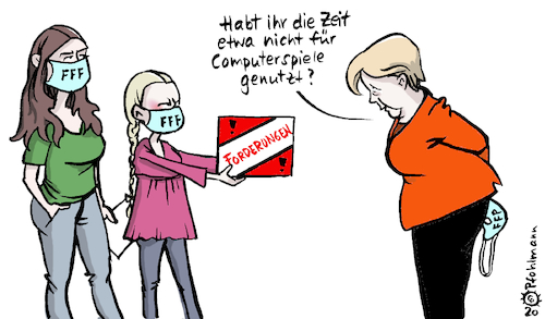 FFF bei Merkel FFF bei Merkel