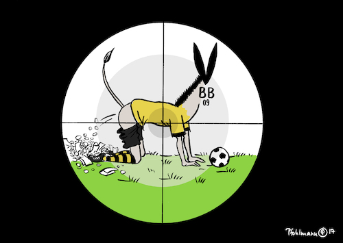 Cartoon: Goldesel im Visier (medium) by Pfohlmann tagged karikatur,cartoon,2017,color,farbe,deutschland,anschlag,bvb,dortmund,fußball,fußballmannschaft,mannschaftsbus,bombe,bombenattentat,täter,börse,aktien,spekulation,geldesel,goldesel,spieler,fußballspieler,kapitalismus,ziel,visier,gewinn,profit,karikatur,cartoon,2017,color,farbe,deutschland,anschlag,bvb,dortmund,fußball,fußballmannschaft,mannschaftsbus,bombe,bombenattentat,täter,börse,aktien,spekulation,geldesel,goldesel,spieler,fußballspieler,kapitalismus,ziel,visier,gewinn,profit