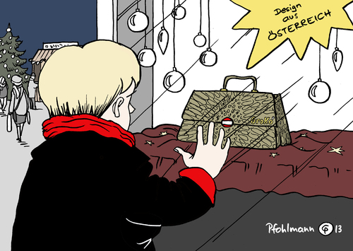 Cartoon: GroKo-Tasche (medium) by Pfohlmann tagged karikatur,cartoon,color,farbe,2013,deutschland,österreich,große,koalition,groko,wort,des,jahres,merkel,bundeskanzlerin,schaufenster,krokotasche,krokodil,krokoleder,schwarz,rot,union,csu,cdu,spd,wunsch,weihnachten,karikatur,cartoon,color,farbe,2013,deutschland,österreich,große,koalition,groko,wort,des,jahres,merkel,bundeskanzlerin,schaufenster,krokotasche,krokodil,krokoleder,schwarz,rot,union,csu,cdu,spd,wunsch,weihnachten