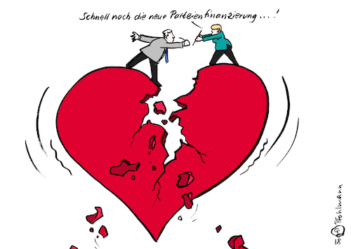 Cartoon: Herzbruch (medium) by Pfohlmann tagged karikatur,cartoon,color,farbe,2018,union,kanzlerin,bundeskanzlerin,seehofer,cdu,csu,herz,liebeskummer,krise,regierungskrise,flüchtlingspolitik,parteien,parteienfinanzierung,merkel,karikatur,cartoon,color,farbe,2018,union,kanzlerin,bundeskanzlerin,seehofer,cdu,csu,herz,liebeskummer,krise,regierungskrise,flüchtlingspolitik,parteien,parteienfinanzierung,merkel