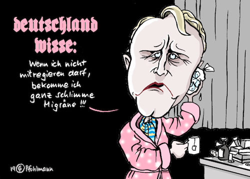 Cartoon: Höcke Migräne (medium) by Pfohlmann tagged 2019,deutschland,thüringen,höcke,afd,rechts,rechtsextrem,flügel,macht,migräne,regierung,koalition,duldung,cdu,sensibel,2019,deutschland,thüringen,höcke,afd,rechts,rechtsextrem,flügel,macht,migräne,regierung,koalition,duldung,cdu,sensibel