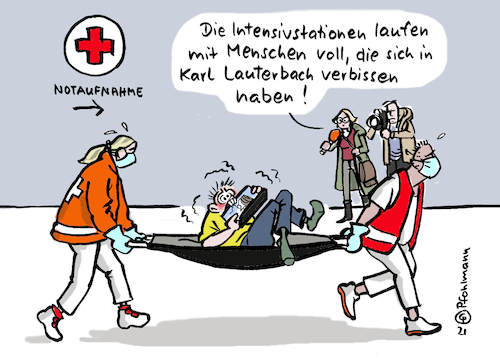 Cartoon: Lauterbach intensiv (medium) by Pfohlmann tagged corona,coronavirus,pandemie,covid19,intensivstation,krankenhaus,klinik,betten,gesundheit,krankheit,spd,lauterbach,internet,twitter,facebook,social,media,hetze,sanitäter,notaufnahme,medien,sucht,feindbild,politik,politiker,corona,coronavirus,pandemie,covid19,intensivstation,krankenhaus,klinik,betten,gesundheit,krankheit,spd,lauterbach,internet,twitter,facebook,social,media,hetze,sanitäter,notaufnahme,medien,sucht,feindbild,politik,politiker