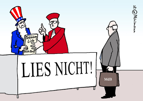 Cartoon: Lies nicht! (medium) by Pfohlmann tagged karikatur,cartoon,2016,color,farbe,deutschland,islamisten,salafisten,lies,nicht,razzia,verbot,verein,wahre,religion,dwr,terror,terrorismus,verteilaktion,koran,sicherheitspolitik,nsa,bnd,selektoren,suchbegriffe,zusammenarbeit,geheimdienst,bundesverfassungsgericht,urteil,verfassungsgericht,untersuchungsausschuss,einsichtnahme,bundestag,karikatur,cartoon,2016,color,farbe,deutschland,islamisten,salafisten,lies,nicht,razzia,verbot,verein,wahre,religion,dwr,terror,terrorismus,verteilaktion,koran,sicherheitspolitik,nsa,bnd,selektoren,suchbegriffe,zusammenarbeit,geheimdienst,bundesverfassungsgericht,urteil,verfassungsgericht,untersuchungsausschuss,einsichtnahme,bundestag