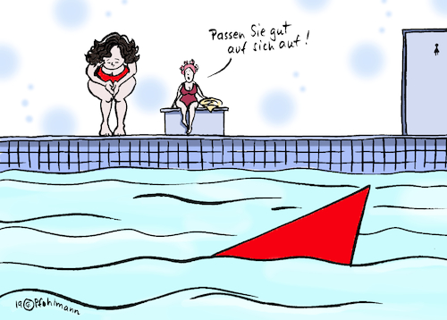 Cartoon: Links-Becken (medium) by Pfohlmann tagged 2019,deutschland,linke,vorsitz,fraktion,bundestag,hai,haifischbecken,schwimmbad,hallenbad,2019,deutschland,linke,vorsitz,fraktion,bundestag,hai,haifischbecken,schwimmbad,hallenbad