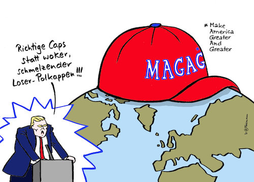 Cartoon: MAGAG (medium) by Pfohlmann tagged maga,magag,america,great,again,cap,polkappen,trump,klimwandel,grönland,imperialismus,woke,klimaleugner,rohstoffe,ressourcen,arktis,antarktis,dänemark,maga,magag,america,great,again,cap,polkappen,trump,klimwandel,grönland,imperialismus,woke,klimaleugner,rohstoffe,ressourcen,arktis,antarktis,dänemark