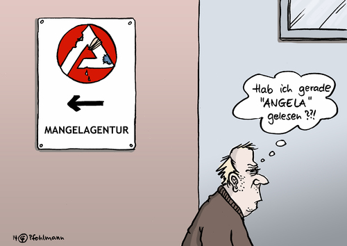 Cartoon: Mangelagentur (medium) by Pfohlmann tagged karikatur,cartoon,color,farbe,2014,deutschland,agentur,für,arbeit,mangelagentur,arbeitsagentur,jobcenter,hartz,iv,fehler,mängel,bericht,angela,schild,arbeitslosigkeit,alg,ii,karikatur,cartoon,color,farbe,2014,deutschland,agentur,für,arbeit,mangelagentur,arbeitsagentur,jobcenter,hartz,iv,fehler,mängel,bericht,angela,schild,arbeitslosigkeit,alg,ii