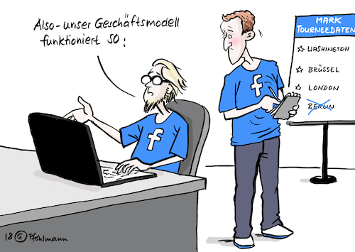 Cartoon: Marks Geschäftsmodell (medium) by Pfohlmann tagged karikatur,cartoon,color,farbe,2018,usa,global,facebook,zuckerberg,mark,soziale,medien,geschäftsmodell,cambridge,analytica,datenschutz,datenmissbrauch,wahlkampf,trump,datenklau,tournee,kongress,vorladung,eu,nutzer,user,datensätze,app,nix,personalisierte,botschaften,internet,karikatur,cartoon,color,farbe,2018,usa,global,facebook,zuckerberg,mark,soziale,medien,geschäftsmodell,cambridge,analytica,datenschutz,datenmissbrauch,wahlkampf,trump,datenklau,tournee,kongress,vorladung,eu,nutzer,user,datensätze,app,nix,personalisierte,botschaften,internet