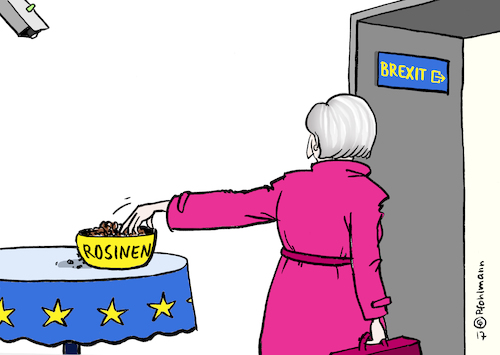 Cartoon: May Rosinen (medium) by Pfohlmann tagged karikatur,cartoon,color,farbe,2017,europa,eu,brexit,gb,großbritannien,may,rosinen,picken,überwachung,überwachungskamera,diebstahl,kamera,verhandlungen,scheidung,austritt,premierministerin,karikatur,cartoon,color,farbe,2017,europa,eu,brexit,gb,großbritannien,may,rosinen,picken,überwachung,überwachungskamera,diebstahl,kamera,verhandlungen,scheidung,austritt,premierministerin