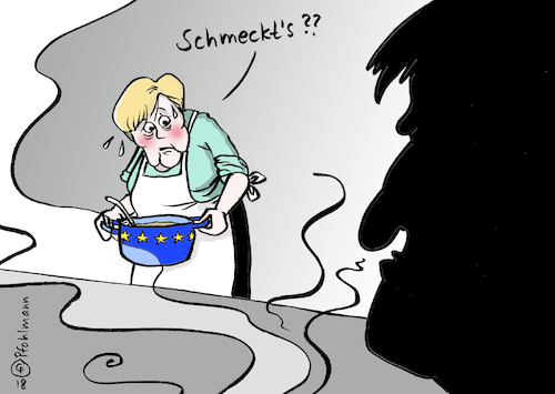 Merkel serviert