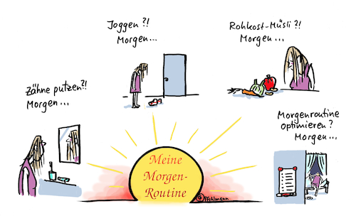 Cartoon: Morgenroutine (medium) by Pfohlmann tagged morgenroutine,selbstoptimierung,fitness,gesundheit,influencer,ashton,hall,tiktok,instagram,trend,frühstück,ernährung,internet,joggen,jogging,socialmedia,youtube,körperkult,zähneputzen,schlaf,bett,morgenroutine,selbstoptimierung,fitness,gesundheit,influencer,ashton,hall,tiktok,instagram,trend,frühstück,ernährung,internet,joggen,jogging,socialmedia,youtube,körperkult,zähneputzen,schlaf,bett
