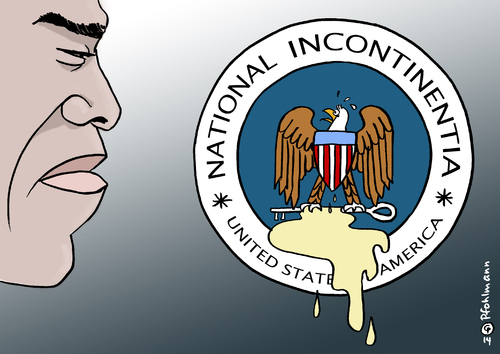 Cartoon: National Incontinentia (medium) by Pfohlmann tagged inkontinenz,adler,whistleblower,logo,geheimdienst,nsa,obama,usa,2014,farbe,color,cartoon,karikatur,undicht,karikatur,cartoon,color,farbe,2014,usa,obama,nsa,geheimdienst,logo,whistleblower,adler,inkontinenz,undicht