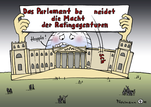 Cartoon: Neid (medium) by Pfohlmann tagged karikatur,color,farbe,2011,schuldenkrise,deutschland,bundestag,reichstag,parlament,neid,ratingagenturen,macht,europa,euro,eu,eurozone,euroländer,schuldenkrise,deutschland,bundestag,reichstag,parlament,ratingagenturen,macht,eurozone,eu,euroländer