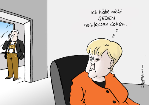 Cartoon: nicht jeden (medium) by Pfohlmann tagged karikatur,cartoon,color,farbe,2018,deutschland,merkel,seehofer,bundesregierung,innenminister,integrationsgipfel,jeden,reinlassen,flüchtlingspolitik,asyl,asylpolitik,cdu,csu,unterschiede,streit,bundeskanzlerin,karikatur,cartoon,color,farbe,2018,deutschland,merkel,seehofer,bundesregierung,innenminister,integrationsgipfel,jeden,reinlassen,flüchtlingspolitik,asyl,asylpolitik,cdu,csu,unterschiede,streit,bundeskanzlerin