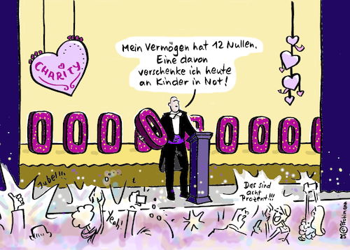 Cartoon: Nullen-Spende (medium) by Pfohlmann tagged reichtum,armut,reich,arm,billionär,milliardär,multimillionär,spaltung,geld,finanzen,charity,wohltätigkeit,spenden,zynismus,kinderarmut,gerechtigkeit,macht,ungleichheit,nullen,zahlen,reichtum,armut,reich,arm,billionär,milliardär,multimillionär,spaltung,geld,finanzen,charity,wohltätigkeit,spenden,zynismus,kinderarmut,gerechtigkeit,macht,ungleichheit,nullen,zahlen