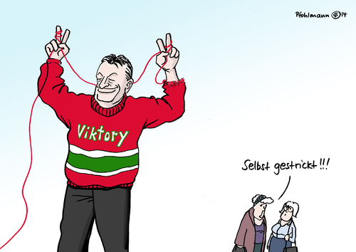 Orban strickt selbst Orban strickt selbst