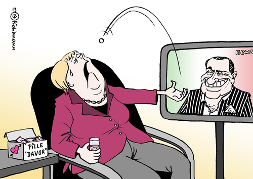 Cartoon: Pille davor (medium) by Pfohlmann tagged karikatur,cartoon,color,farbe,2013,deutschland,italien,pille,danach,davor,merkel,berlusconi,tablette,wahlen,wahl,comeback,tv,fernsehen,medikament,vatikan,papst,verhütung,abtreibung,karikatur,cartoon,color,farbe,2013,deutschland,italien,pille,danach,davor,merkel,berlusconi,tablette,wahlen,wahl,comeback,tv,fernsehen,medikament,vatikan,papst,verhütung,abtreibung