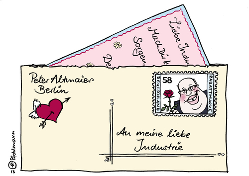 Cartoon: Rabattmarke (medium) by Pfohlmann tagged karikatur,cartoon,color,farbe,2013,deutschland,altmaier,energiewende,rabatt,rabatte,rabattmarke,briefmarke,industrie,strompreis,umlage,ökoumlage,erneuerbare,energien,koalitionsverhandlungen,energiepolitik,arbeitsplätze,atomausstieg,atomkraft,brief,liebesbrief,karikatur,cartoon,color,farbe,2013,deutschland,altmaier,energiewende,rabatt,rabatte,rabattmarke,briefmarke,industrie,strompreis,umlage,ökoumlage,erneuerbare,energien,koalitionsverhandlungen,energiepolitik,arbeitsplätze,atomausstieg,atomkraft,brief,liebesbrief