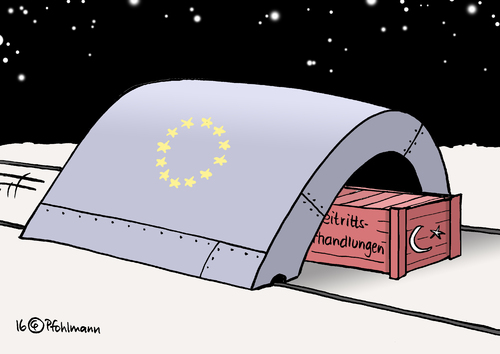 Cartoon: Sarkophag für Verhandlungen (medium) by Pfohlmann tagged karikatur,cartoon,2016,color,farbe,ukraine,türkei,eu,europa,sarkophag,reaktor,schutzhülle,tschernobyl,atomkraftwerk,gau,supergau,havarie,stahlhülle,stahlmantel,strahlung,radioaktivität,beitrittsverhandlungen,mitgliedschaft,beitritt,menschenrechte,todesstrafe,aussetzen,karikatur,cartoon,2016,color,farbe,ukraine,türkei,eu,europa,sarkophag,reaktor,schutzhülle,tschernobyl,atomkraftwerk,gau,supergau,havarie,stahlhülle,stahlmantel,strahlung,radioaktivität,beitrittsverhandlungen,mitgliedschaft,beitritt,menschenrechte,todesstrafe,aussetzen