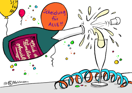 Cartoon: Scheidung für alle (medium) by Pfohlmann tagged karikatur,cartoon,2017,color,farbe,deutschland,ehe,für,alle,scheidung,anwälte,familienanwälte,sekt,champagner,homoehe,schwule,lesben,lebensgemeinschaft,partnerschaft,familienpolitik,r2g,rotrotgrün,abstimmung,spd,grüne,linke,bundestag,karikatur,cartoon,2017,color,farbe,deutschland,ehe,für,alle,scheidung,anwälte,familienanwälte,sekt,champagner,homoehe,schwule,lesben,lebensgemeinschaft,partnerschaft,familienpolitik,r2g,rotrotgrün,abstimmung,spd,grüne,linke,bundestag