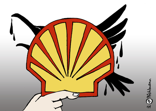 Cartoon: shell (medium) by Pfohlmann tagged logo,ölkatastrophe,leck,katastrophe,vogel,ölteppich,ölpest,shell,deutschland,2011,farbe,color,karikatur,deutschland,shell,ölpest,ölteppich,vogel,katastrophe,leck,ölkatastrophe,natur,umwelt,tierschutz,umweltschutz,öl