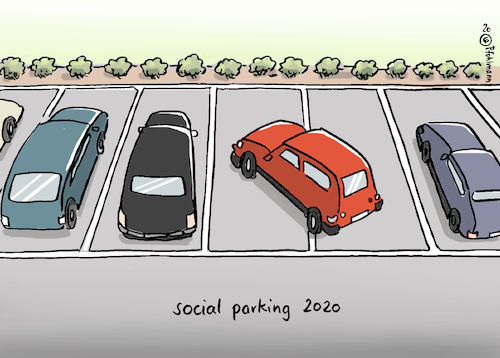 Cartoon: social parking (medium) by Pfohlmann tagged 2020,welt,global,deutschland,autofahrer,social,distancing,parking,parkplatz,auto,abstand,corona,coronavirus,pandemie,distanz,asozial,sozial,rücksicht,ansteckung,2020,welt,global,deutschland,autofahrer,social,distancing,parking,parkplatz,auto,abstand,corona,coronavirus,pandemie,distanz,asozial,sozial,rücksicht,ansteckung