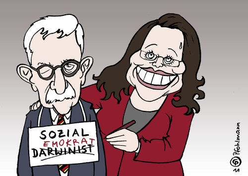 Cartoon: Sozialdemokrat (medium) by Pfohlmann tagged spd,sarrazin,nahles,sozialdemokrat,sozialdarwinist,sozialdarwinismus,darwin,buch,thesen,partei,parteiausschluss,mitglied,parteimitglied,mitgliedschaft,spd,sarrazin,sozialdemokrat,nahles,sozialdarwinist,sozialdarwinismus,darwin,buch,thesen,partei,parteiausschluss,mitglied,parteimitglied