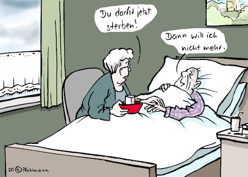 Cartoon: Sterben erlaubt (medium) by Pfohlmann tagged 2020,deutschland,urteil,verfassungsgericht,sterbehilfe,suizid,erlaubt,sterben,tod,selbstbestimmung,würde,2020,deutschland,urteil,verfassungsgericht,sterbehilfe,suizid,erlaubt,sterben,tod,selbstbestimmung,würde