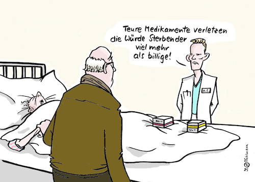 Cartoon: Streeck Sterbende (medium) by Pfohlmann tagged streeck,cdu,gesundheitssystem,sterbende,alter,menschenwürde,tod,lebensverlängerung,medikamente,arzneimittel,gesundheitskosten,geld,finanzen,teuer,billig,patienten,nebenwirkungen,streeck,cdu,gesundheitssystem,sterbende,alter,menschenwürde,tod,lebensverlängerung,medikamente,arzneimittel,gesundheitskosten,geld,finanzen,teuer,billig,patienten,nebenwirkungen