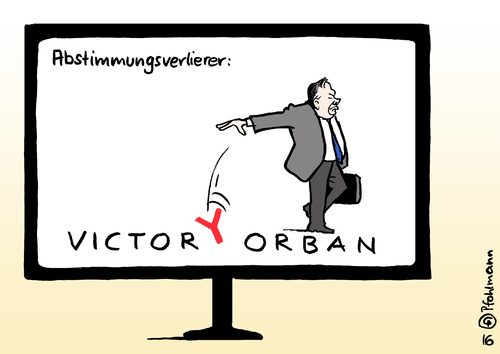 Cartoon: Victory Orban (medium) by Pfohlmann tagged karikatur,cartoon,2016,color,farbe,ungarn,volksabstimmung,flüchtlinge,eu,victory,sieg,wahlsieger,abstimmung,mehrheit,wahlbeteiligung,orban,viktor,sieger,quoten,verteilung,tv,nachrichten,fernsehen,karikatur,cartoon,2016,color,farbe,ungarn,volksabstimmung,flüchtlinge,eu,victory,sieg,wahlsieger,abstimmung,mehrheit,wahlbeteiligung,orban,viktor,sieger,quoten,verteilung,tv,nachrichten,fernsehen