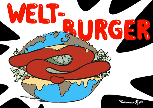 Cartoon: Welt-Burger (medium) by Pfohlmann tagged karikatur,cartoon,color,farbe,2013,welt,erde,globus,global,burger,hamburger,fleischskandal,pferdefleisch,fleisch,fleischproduktion,lebensmittel,lebensmittelskandal,deklarierung,rindfleisch,fastfood,fertigprodukte,nahrung,nahrungsmittelindustrie,lebensmittelindustrie,weltbürger,weltburger,karikatur,cartoon,color,farbe,2013,welt,erde,globus,global,burger,hamburger,fleischskandal,pferdefleisch,fleisch,fleischproduktion,lebensmittel,lebensmittelskandal,deklarierung,rindfleisch,fastfood,fertigprodukte,nahrung,nahrungsmittelindustrie,lebensmittelindustrie,weltbürger,weltburger