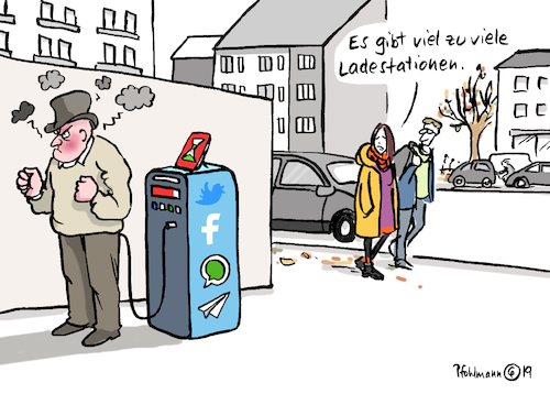 Cartoon: Zu viele Ladestationen (medium) by Pfohlmann tagged 2019,deutschland,elektromobilität,eauto,elektroauto,ladestation,infrastruktur,internet,geladen,ladung,wut,wutbürger,hass,hetze,aggression,soziale,medien,social,media,twitter,facebook,whatsapp,telegram,youtube,filterblasen,emotion,user,hate,speech,strom,2019,deutschland,elektromobilität,eauto,elektroauto,ladestation,infrastruktur,internet,geladen,ladung,wut,wutbürger,hass,hetze,aggression,soziale,medien,social,media,twitter,facebook,whatsapp,telegram,youtube,filterblasen,emotion,user,hate,speech,strom