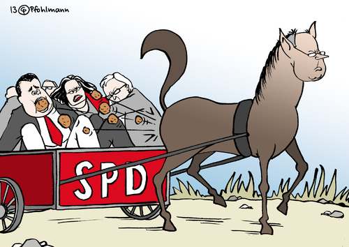 Cartoon: Zugpferd Steinbrück (medium) by Pfohlmann tagged karikatur,cartoon,color,farbe,2013,deutschland,steinbrück,kanzlerkandidat,bundestagswahl,wahlkampf,zugpferd,pferdeäpfel,partei,spd,steinmeier,gabriel,nahles,umfragen,rückstand,kandidat,spitzenkandidat,karikatur,cartoon,color,farbe,2013,deutschland,steinbrück,kanzlerkandidat,bundestagswahl,wahlkampf,zugpferd,pferdeäpfel,partei,spd,steinmeier,gabriel,nahles,umfragen,rückstand,kandidat,spitzenkandidat