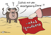 Cartoon: Arbeitgeberquälerei (small) by Pfohlmann tagged stierkampf hundt arbeitgeber arbeitgeberpräsident gewerkschaft lohnerhöhung tarifverhandlung stier rotes tuch aufschwung