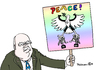 Cartoon: Bahnfrieden! (small) by Pfohlmann tagged karikatur,cartoon,2014,color,farbe,deutschland,bahn,deutsche,streik,gdl,lokführer,gauweiler,csu,schlichtung,zwang,bundesadler,friedenstaube,frieden,peace,grube,weselsky,daseinsvorsorge,staat