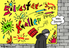 Cartoon: Böller Nein danke (small) by Pfohlmann tagged karikatur,cartoon,2015,color,farbe,frankreich,paris,terror,silvester,knaller,böller,feuerwerk,kracher,bomben,explosion,nein,danke,anschläge,bombenanschläge,terroranschläge,attentat,attentate,is,europa,europäer,schock,raketen,terrorismus,islamisten