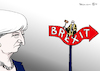 Cartoon: Brexit-Delle (small) by Pfohlmann tagged karikatur,cartoon,2017,color,farbe,eu,brexit,großbritannien,may,oberster,gerichtshof,urteil,parlament,zustimmung,umweg,schild,referendum,demokratie