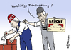 Cartoon: Bürgerbrücke 21 (small) by Pfohlmann tagged stuttgart,21,bahnhof,db,bahn,grube,vermittlung,vermittler,schlichter,geißler,baden,württemberg,brücke,bürger