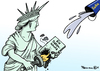 Cartoon: Datenstatue (small) by Pfohlmann tagged karikatur,cartoon,2015,color,farbe,europa,usa,freiheitstatue,liberty,datenschutz,facebook,klage,eugh,europäischer,gerichtshof,daten,sammeln,sicherer,hafen,geheimdienst,speichern,eu,brand,verbrennen,löschen,wasser,eimer