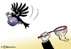 Cartoon: DB Dividende (small) by Pfohlmann tagged db,bahn,dividende,börse,börsengang,bund,bundesadler,adler,länder,bundesländer