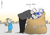 Cartoon: der Datensack (small) by Pfohlmann tagged karikatur,cartoon,2017,color,farbe,deutschland,maut,autobahnmaut,infrastrukturabgabe,alexander,dobrindt,alex,de,maiziere,innenminister,verkehrsminister,daten,überwachung,verkehrsdaten,elektronische,erfassung,einnahmen,datenschutz,autofahrer,gesetz,große,koalition,verabschiedung