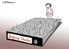 Cartoon: Dopingstudie (small) by Pfohlmann tagged karikatur,cartoon,color,farbe,2013,deutschland,innenminister,friedrich,doping,dopingstudie,studie,untersuchung,osb,olympischer,sportbund,dopingpraxis,veröffentlichung,geheimhaltung,geheim,nagelbrett,fakir,spritzen,nadeln,spritzennadeln