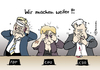 Cartoon: Drei Affen (small) by Pfohlmann tagged drei affen deutschland regierung koalition schwarz gelb fdp cdu csu westerwelle merkel seehofer streit krise krach