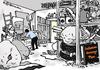 Cartoon: Erdbebenvorsorge (small) by Pfohlmann tagged karikatur,cartoon,2016,color,farbe,italien,vorsorge,erdbeben,katastrophe,katastrophenschutz,vernachlässigung,programm,amatrice,speicher,gerümpel,renzi