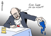 Cartoon: EU-Etatsuppe (small) by Pfohlmann tagged karikatur,cartoon,color,farbe,2013,europa,europaparlament,schulz,parlamentspräsident,suppe,eu,rat,etat,haushalt,ablehnung,parlament,parlamentarier,teller,suppenkaspar