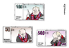 Cartoon: Hoeness-Banknoten (small) by Pfohlmann tagged karikatur,cartoon,color,farbe,2014,deutschland,hoeness,prozess,steuerhinterziehung,banknoten,geldscheine,haushalt,geld,bildung,mütterrente,kindergeld,fc,bayern