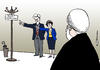 Cartoon: iranischer Deckmantel (small) by Pfohlmann tagged karikatur,cartoon,color,farbe,2013,usa,iran,eu,rohani,atomprogramm,urananreicherung,atomwaffen,genf,kerry,us,außenminister,ashton,garderobe,deckmantel,mantel,deckmäntelchen,zivil,misstrauen,verhandlungen,sanktionen