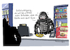 Cartoon: Kundenkränkung (small) by Pfohlmann tagged pandemie,corona,maske,maskenpflicht,mord,narzissmus,kränkung,tankstelle,student,einzelhandel,verkäufer,personal,psyche,coronamaßnahmen,selbstjustiz,verbrechen,kassierer,kasse,bezahlen,einkauf,käufer,einkaufen,regeln