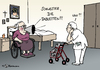 Cartoon: Länger arbeiten! (small) by Pfohlmann tagged karikatur,color,farbe,2012,rente,67,pflegeheim,altenheim,altersheim,schwerhörig,alt,alter,rentenkürzung,rentenversicherung,demographie,alterung,rentenanspruch,länger,arbeiten,lebensarbeitszeit,rentenalter