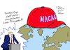 Cartoon: MAGAG (small) by Pfohlmann tagged maga,magag,america,great,again,cap,polkappen,trump,klimwandel,grönland,imperialismus,woke,klimaleugner,rohstoffe,ressourcen,arktis,antarktis,dänemark