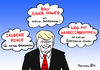 Cartoon: Me First! (small) by Pfohlmann tagged karikatur,cartoon,2016,color,farbe,usa,trump,präsident,pläne,erste,100,tage,hundert,ankündigungen,wahlversprechen,umsetzung,mauer,handelsabkommen,wahlprogramm,republikaner,geldspeicher,saubere,kohle,klimaschutz,arbeitsplätze,geschäftsmann,lobbyismus,gesch